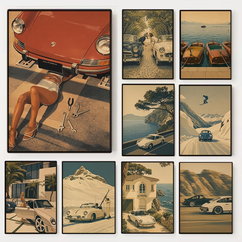 Luxury Lifestyle Cars - Retro Moda Luksusowy Styl Życia Jacht